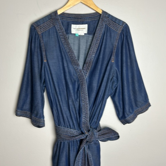 Pilcro and the Letterpress by Anthropologie Belted Denim Romper Size 20W Plus - Picture 3 of 8